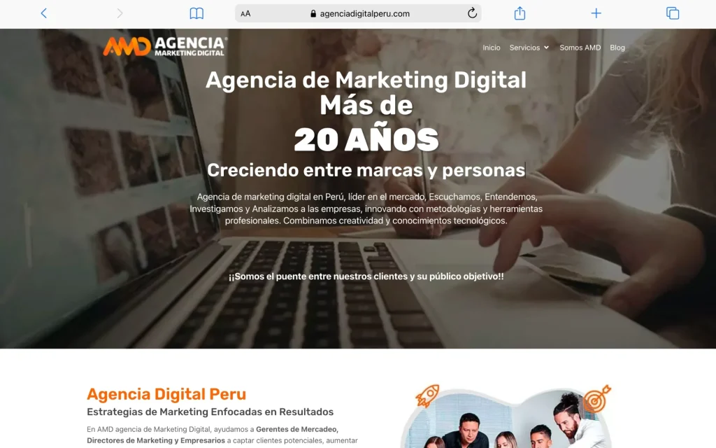 Las 8 mejores agencias de marketing digital en Perú Macbook Air agenciadigitalperu.com Amd agencia digital en perú