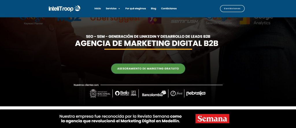 Mejores agencias SEO en Medellín: ranking para posicionar tu empresa en Google SEO Med 7 Intelitroop agencia seo medellín