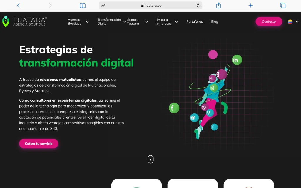 Las 8 mejores agencias de marketing digital en Cali, Colombia: ranking verificado por resultados y especialización Macbook Air tuatara.co 1 Tuatara agencia cali